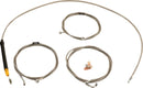 Standard Stainless Braided Handlebar Cable/Brake Line Kit Clear-Coated / Natural For Harley Davidson FLHX 1923 ABS 2024-2026