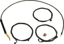 Standard Midnight Braided Handlebar Cable/Brake Line Kit Black / Clear-Coated For Harley Davidson FLHX 1923 2024-2026