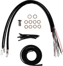 Complete Stainless Braided Handlebar Cable/Brake Line Kit Clear-Coated / Natural For Harley Davidson FLHRXS 1868 ABS