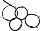 Complete Black Vinyl Braided Handlebar Cable/Brake Line Kit Black / Clear-Coated / Natural For Harley Davidson FLHRXS 1868 - Standard