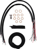Complete Stainless Braided Handlebar Cable/Brake Line Kit Clear-Coated / Natural For Harley Davidson FLHRXS 1868 ABS 2024