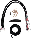 Complete Black Vinyl Braided Handlebar Cable/Brake Line Kit Black / Clear-Coated / Natural For Harley Davidson FLHRXS 1868 - 38 CM - 43 CM