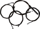 Complete Midnight Braided Handlebar Cable/Brake Line Kit Black / Clear-Coated / Natural For Harley Davidson FLHRXS 1868 - 38 CM - 43 CM