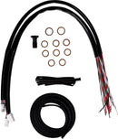 Complete Midnight Braided Handlebar Cable/Brake Line Kit Black / Clear-Coated / Natural For Harley Davidson FLHRXS 1868 - 45.5 CM - 51 CM