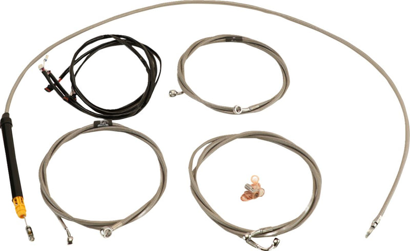 Complete Plug-and-Play Cable Kit Clear-Coated / Natural For Harley Davidson FLHRXS 1868 - 45.5 CM - 51 CM