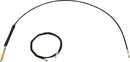 Standard Black Vinyl Braided Handlebar Cable/Brake Line Kit Black / Natural For Harley Davidson FLHR 1750  - 38 CM - 43 CM
