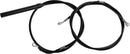 Standard Black Vinyl Braided Handlebar Cable/Brake Line Kit Black / Natural