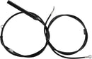 Standard Black Vinyl Braided Handlebar Cable/Brake Line Kit Black / Natural For Harley Davidson FLH 1868 - 30.5 CM - 35.5 CM