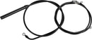 Standard Black Vinyl Braided Handlebar Cable/Brake Line Kit Black / Natural For Harley Davidson FLH 1868 - 38 CM - 43 CM