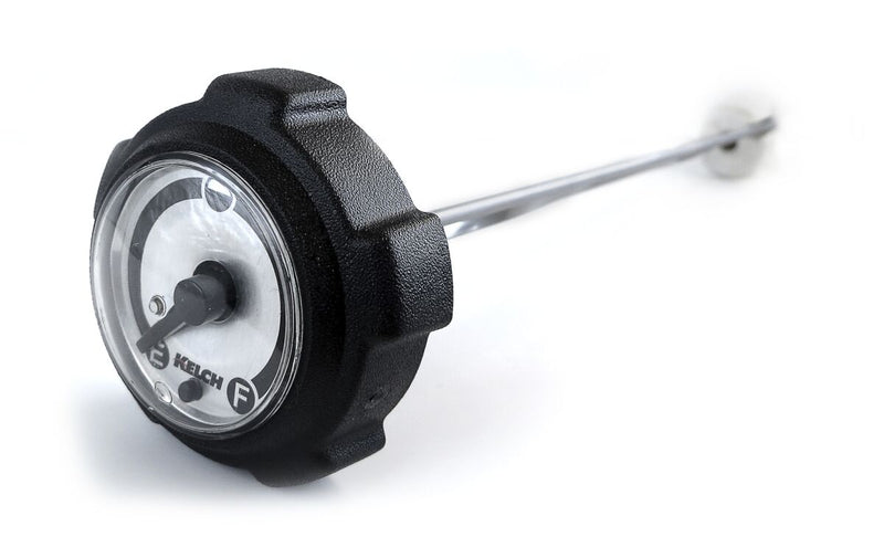 Non-Vented Gas Cap with Fuel Gauge Black / White For Polaris 440 LC