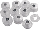 Premium Fuel Tank Mounting Bushings Aluminum / Clear / Silver For Harley Davidson FLST 1340 1986-1990