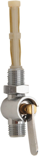 British-Style Fuel Petcock Chrome / Gold 43-67183 - 1/4 Inch BSP