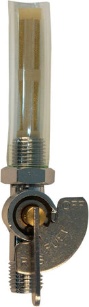 British-Style Fuel Petcock Chrome / Gold 43-67185 - 1/4 Inch BSP