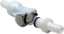 Straight-Through Fuel Line Quick-Disconnect Coupling Black / White - 6.4 MM