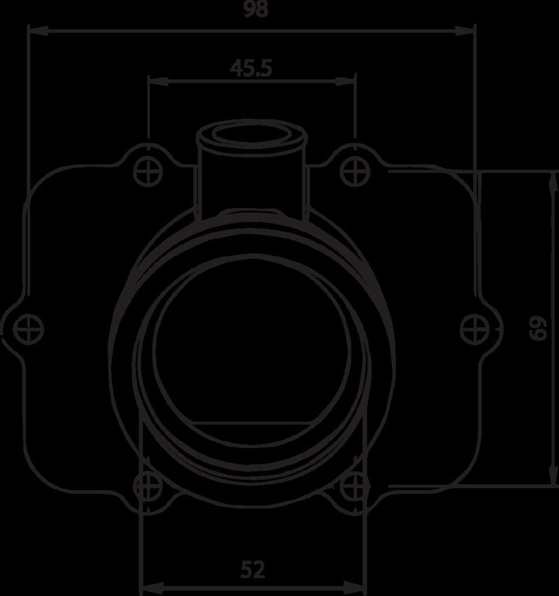 Carburetor Mounting Flange Black For Ski-Doo (BRP) Summit 600 1999