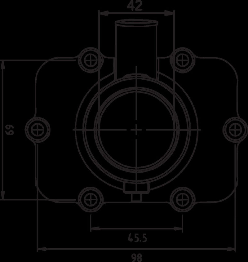 Carburetor Mounting Flange Black For Ski-Doo (BRP) Formula 3 600 1997