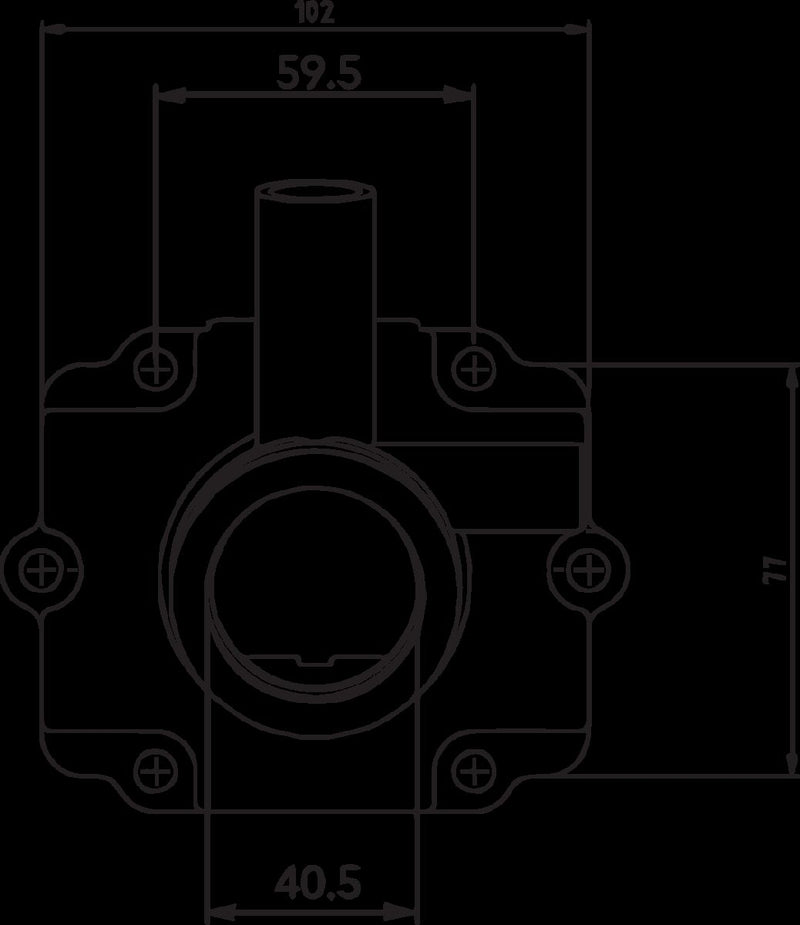 Carburetor Mounting Flange Black