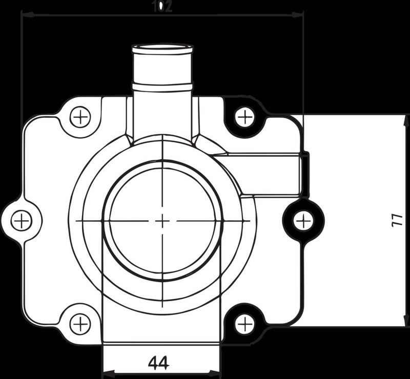 Carburetor Mounting Flange Black For Polaris XTRA 600 2000-2003