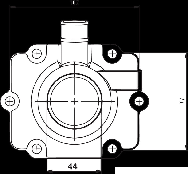 Carburetor Mounting Flange Black For Polaris XTRA 600 2000-2003