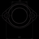 Carburetor Mounting Flange Black For Polaris Trail 550 2002-2003