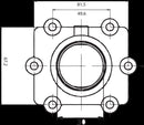 Carburetor Mounting Flange Black For Arctic Cat ZRT 800 1998