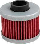 Oil Filter Red / Silver For Aprilia LEONARDO 125 1997-2001 - 33 MM