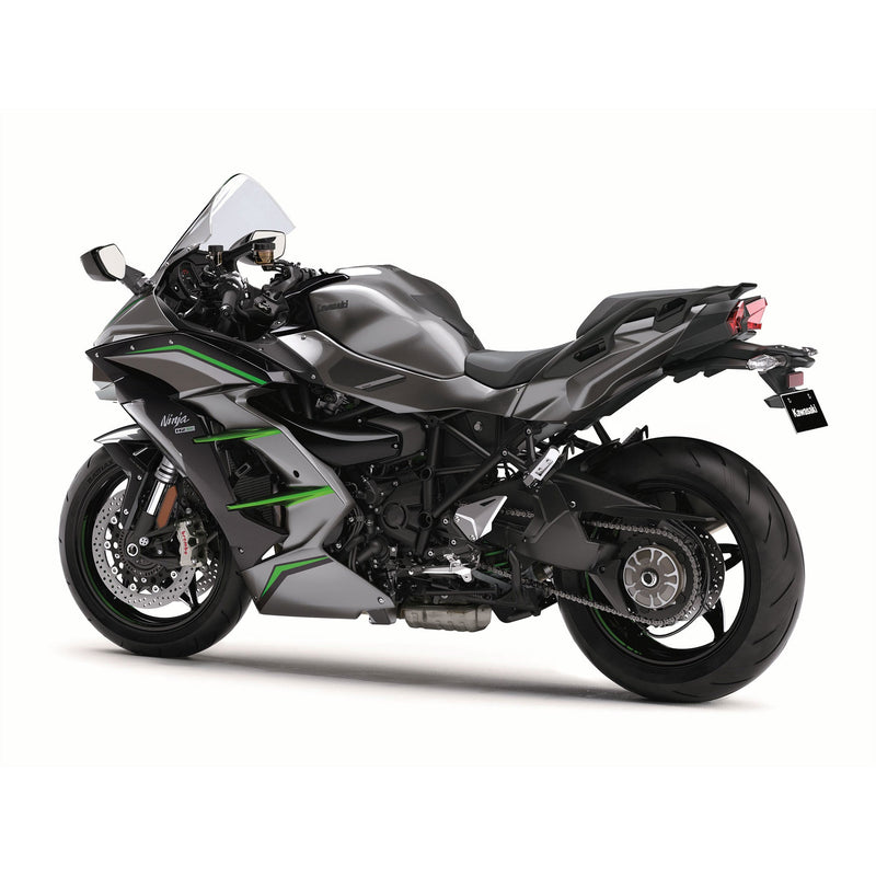 Hugger Metallic Graphite Grey / Metallic Diablo Black / Emerald Blazed Green (SE) For Kawasaki Ninja H2 SX 2018-Current