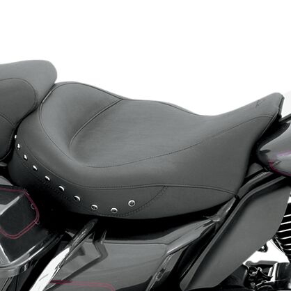 Studded Super Wide Solo Seat Black For Harley Davidson FLH 1868 ABS 2021 - 44.5 CM