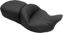 One-Piece Deluxe 2-Up Touring Seat Black For Harley Davidson FLH 1868 ABS 2021 - 44.5 CM