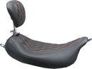 Wide Tripper Solo Seat With Removable Driver Backrest Black / Red For Harley Davidson FLH 1868 ABS 2021