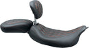 Wide Tripper Solo Seat With Removable Driver Backrest Black / Red For Harley Davidson FLH 1868 ABS 2021