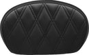 Sissy Bar Pad Dull Double Diamond Medium Black For Harley Davidson FLDE 1750 ABS