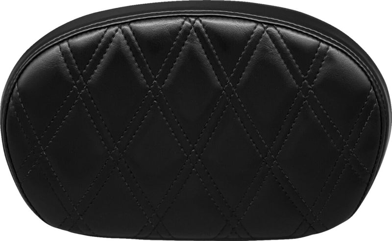 Sissy Bar Pad Shiny Double Diamond Medium Black For Harley Davidson FLDE 1750 ABS