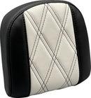 Sissy Bar Pad GT1/HR1 Inlay Small Black / White For Harley Davidson FLDE 1750 ABS