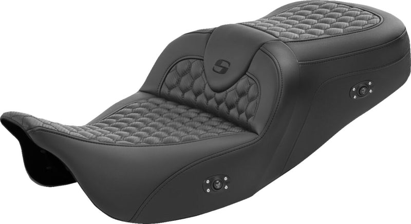 Honeycomb Roadsofa™ Seat Black For Harley Davidson FLHR 1584 - 78.5 CM