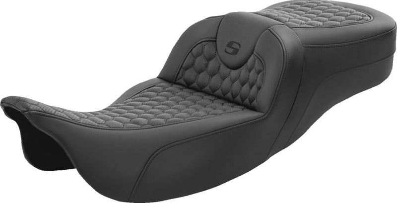 Honeycomb Roadsofa™ Seat Black For Harley Davidson FLHFB 1868 ABS - 44.5 CM