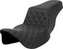 Lattice Stitch Step-Up Seat Black For Harley Davidson FLH 1868 ABS - 40.5 CM