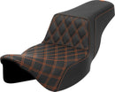 Lattice Stitch Step-Up Seat Black For Harley Davidson FLH 1868 ABS - 76 CM