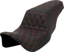 Lattice Stitch Step-Up Seat Black For Harley Davidson FLH 1868 ABS - 38 CM