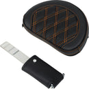Roadsofa™ Lattice Stitch Seat Black / Orange For Harley Davidson FLHR 1584 - 78.5 CM