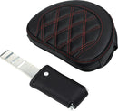 Roadsofa™ Lattice Stitch Seat Black / Red For Harley Davidson FLHR 1584 - 78.5 CM