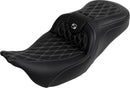 Roadsofa™ Lattice Stitch Seat Black For Harley Davidson FLHR 1584 - 78.5 CM