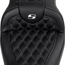 Roadsofa™ Lattice Stitch Seat Black For Harley Davidson FLHR 1584 - 78.5 CM