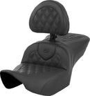 Roadsofa™ Lattice Stitch Seat Black For Harley Davidson FLTRXSTSE 1977 ABS - 33 CM