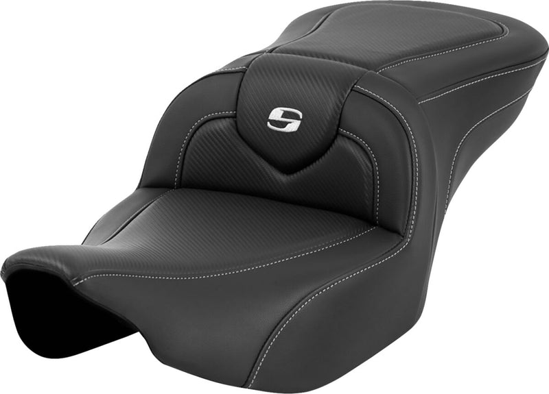 Roadsofa™ Carbon Fiber Seat Black For Harley Davidson FLHX 1923 ABS - 33 CM