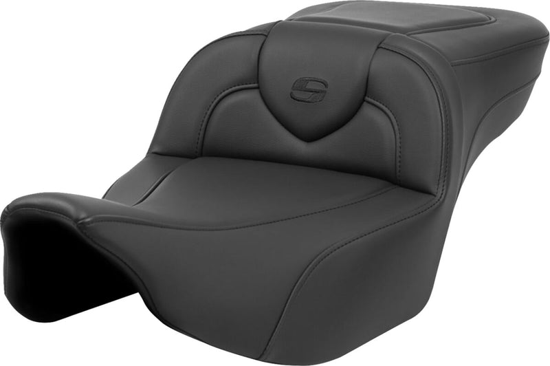 Roadsofa™ Extended Reach Seat Black For Harley Davidson FLTRXSTSE 1977 ABS - 28 CM