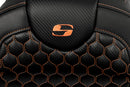 Honeycomb Roadsofa™ Seat Black / Orange For Harley Davidson FLHR 1584 ABS - 39.5 CM