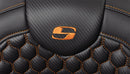 Honeycomb Roadsofa™ Seat Black / Orange For Harley Davidson FLH 1868 ABS - 39.5 CM