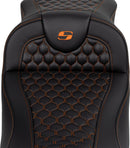 Honeycomb Roadsofa™ Seat Black For Harley Davidson FLHR 1584 ABS - 44.5 CM