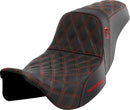Pro Series SDC Performance Grip Seat Black / Red For Harley Davidson FLH 1868 ABS - 42 CM